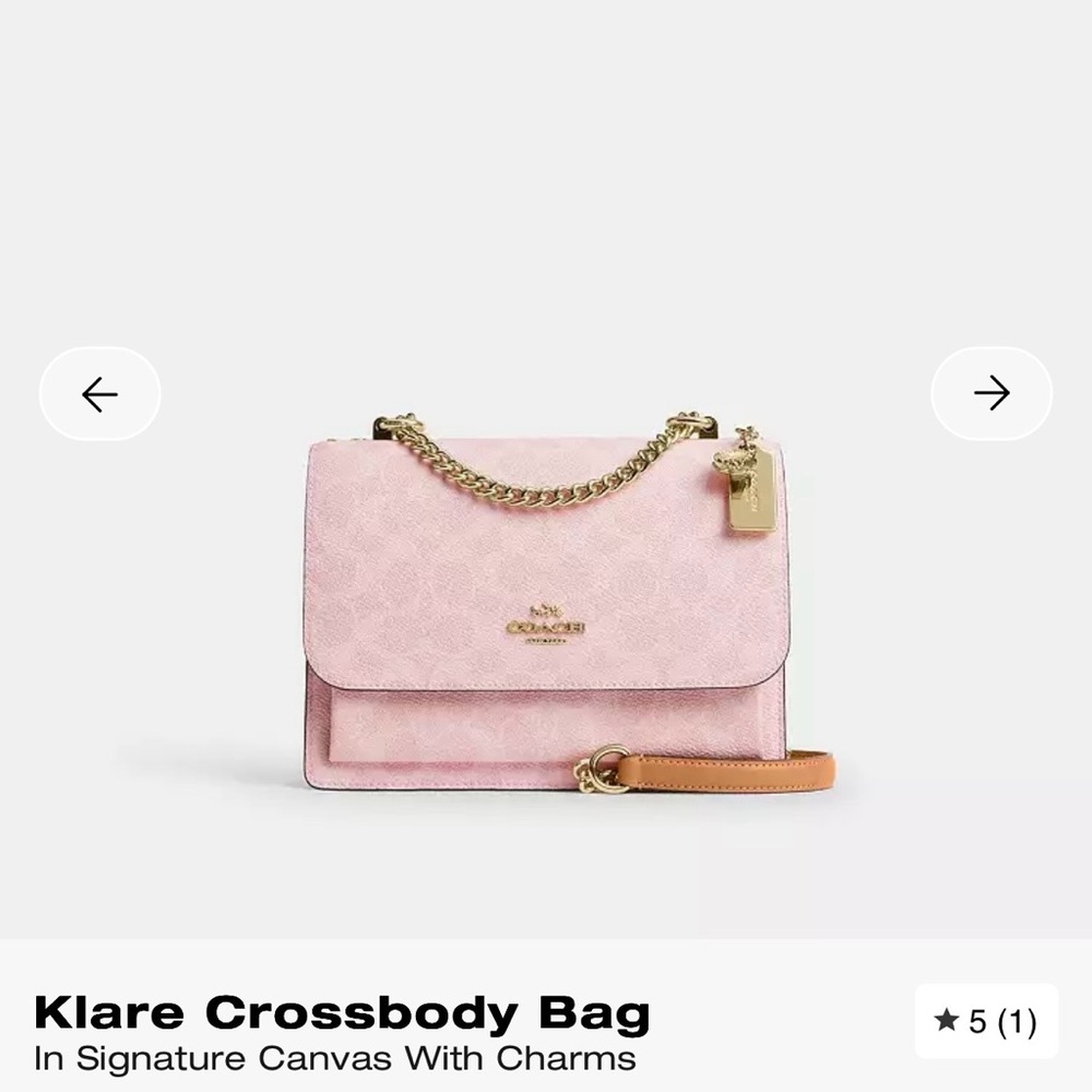 Coach Powder Pink Klare and Zip Card Case - Picture 9 of 14